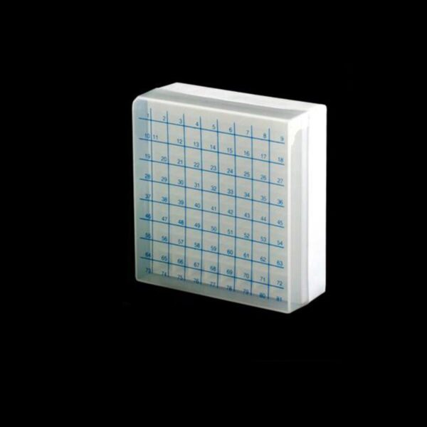 Criobox para 81 tubos de 2,0ml tampa destacável numérico neutro